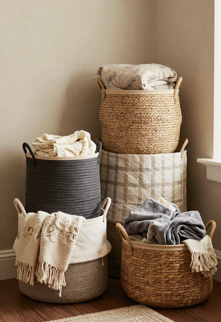 15 Bedroom Storage Solutions for Small Spaces That Will Change Your Life! - 12. Decorative Storage Baskets 1