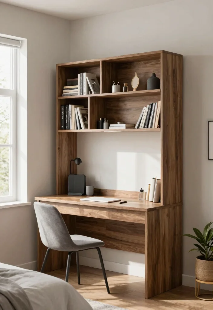 15 Bedroom Storage Solutions for Small Spaces That Will Change Your Life! - 13. Desks with Built-In Storage 1