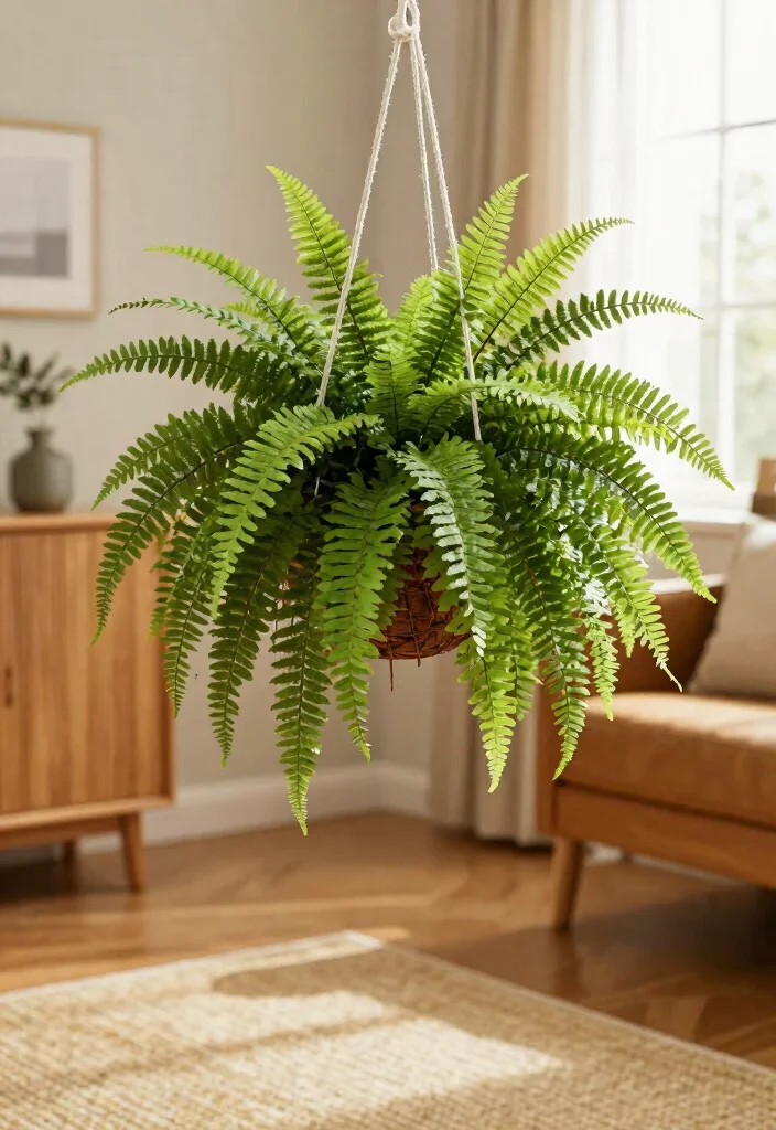 15 Best Plants for Your Living Room That Will Purify Your Air and Elevate Your Decor! 33 15 Best Plants for Your Living Room That Will Purify Your Air and Elevate Your Decor! - 10. Boston Fern (Nephrolepis exaltata) 1