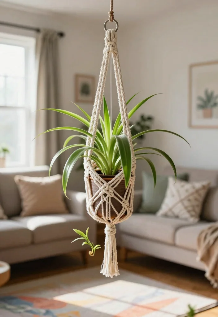 15 Best Plants for Your Living Room That Will Purify Your Air and Elevate Your Decor! 4 15 Best Plants for Your Living Room That Will Purify Your Air and Elevate Your Decor! - 3. Spider Plant (Chlorophytum comosum) 1