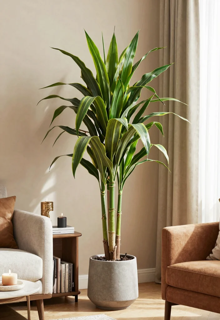 15 Best Plants for Your Living Room That Will Purify Your Air and Elevate Your Decor! 18 15 Best Plants for Your Living Room That Will Purify Your Air and Elevate Your Decor! - 7. Dracaena (Dracaena spp.) 1