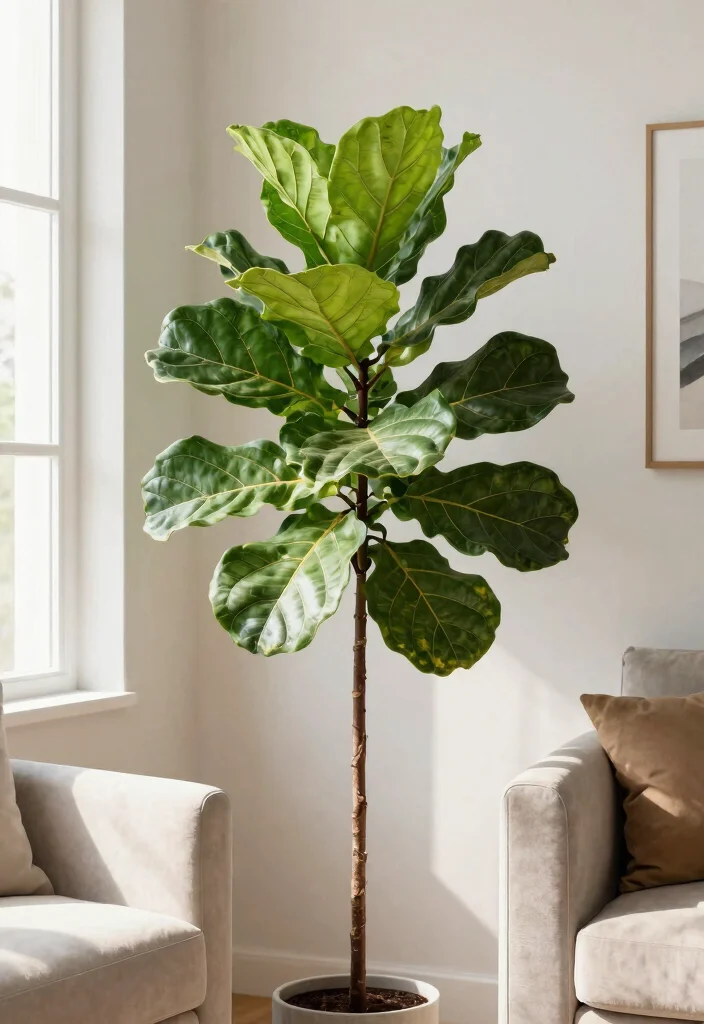 15 Best Plants for Your Living Room That Will Purify Your Air and Elevate Your Decor! 31 15 Best Plants for Your Living Room That Will Purify Your Air and Elevate Your Decor! - 8. Fiddle Leaf Fig (Ficus lyrata) 1