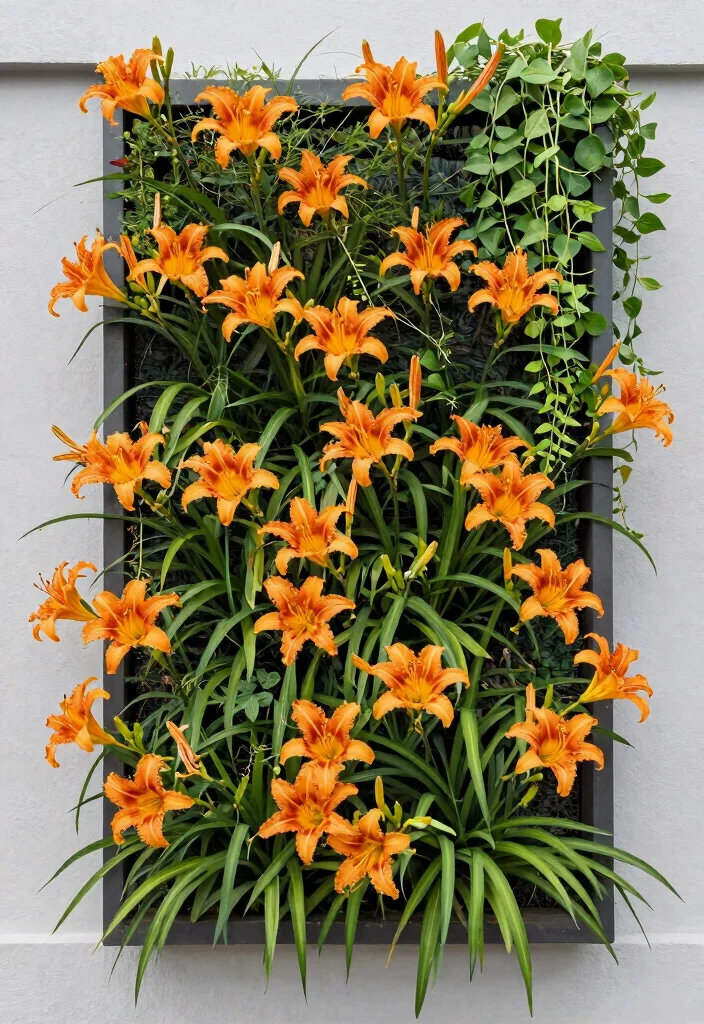 15 Brilliant Daylily Landscaping Ideas That'll Transform Your Garden Into a Colorful Paradise! - 14. Daylilies for Vertical Gardens 1