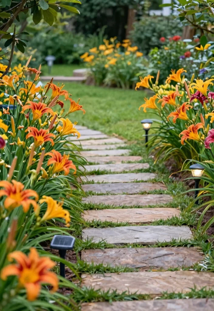 15 Brilliant Daylily Landscaping Ideas That'll Transform Your Garden Into a Colorful Paradise! - 4. Daylily Paths and Walkways 1