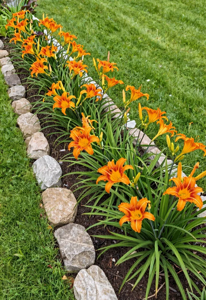 15 Brilliant Daylily Landscaping Ideas That'll Transform Your Garden Into a Colorful Paradise! - 7. Daylily Edging for Garden Beds 1