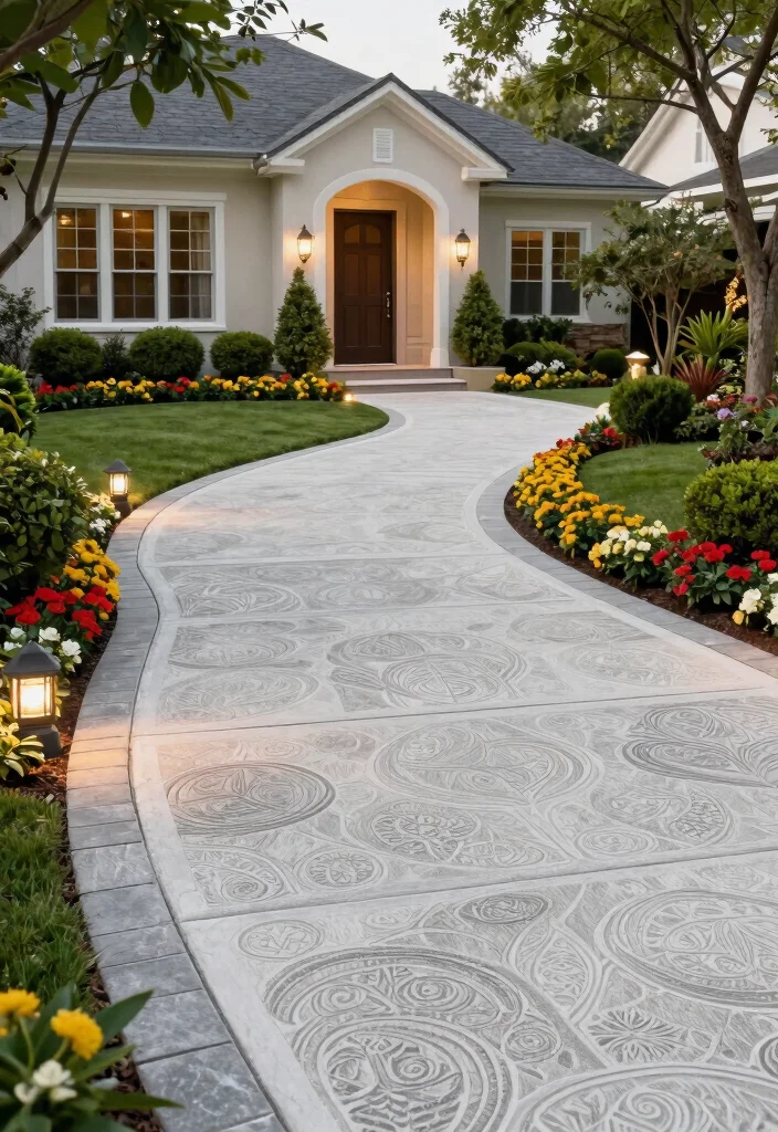 15 Charming Front Yard Hardscape Ideas That Will Make Your Neighbors Green with Envy! - 10. Stylish Driveways 1