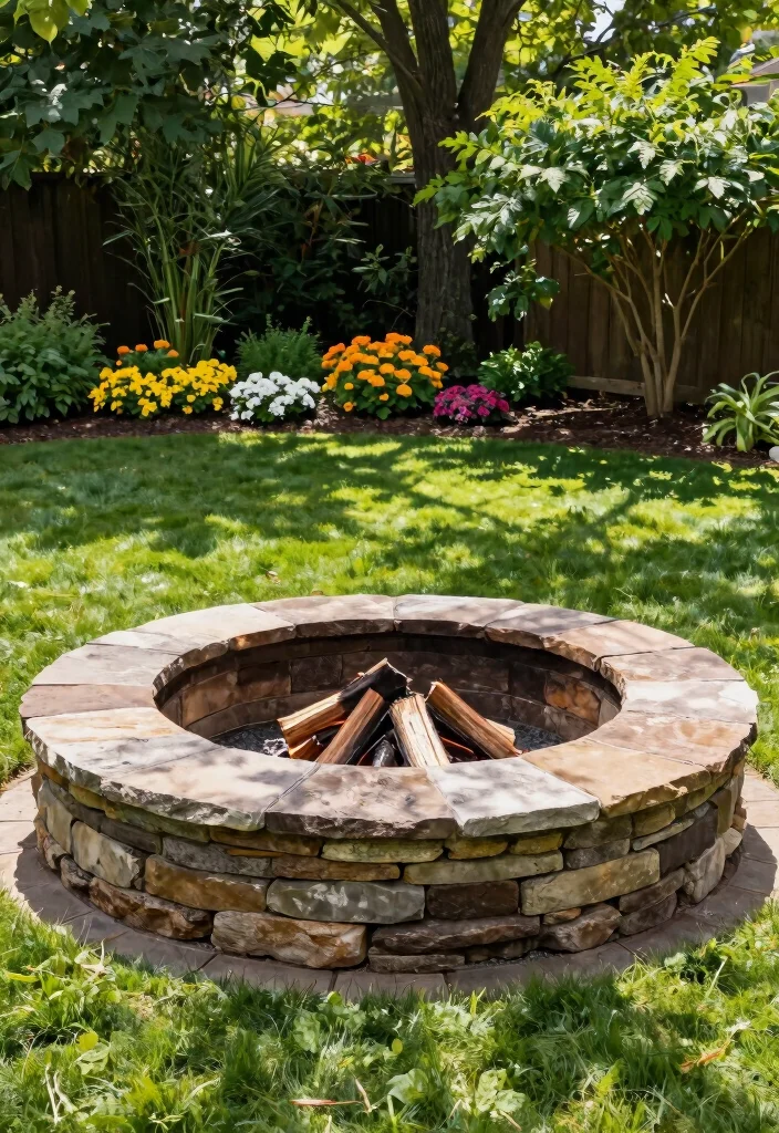 15 Cheap and Simple DIY Fire Pit Ideas That'll Ignite Your Backyard Fun! 2 15 Cheap and Simple DIY Fire Pit Ideas That'll Ignite Your Backyard Fun! - 1. Stone Ring Fire Pit 1