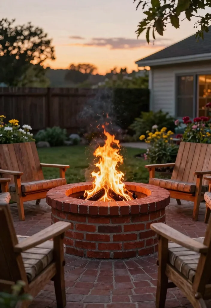 15 Cheap and Simple DIY Fire Pit Ideas That'll Ignite Your Backyard Fun! 7 15 Cheap and Simple DIY Fire Pit Ideas That'll Ignite Your Backyard Fun! - 6. Brick Fire Pit 1