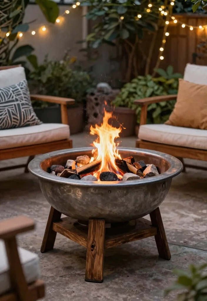 15 Cheap and Simple DIY Fire Pit Ideas That'll Ignite Your Backyard Fun! 8 15 Cheap and Simple DIY Fire Pit Ideas That'll Ignite Your Backyard Fun! - 7. Washbasin Fire Pit 1