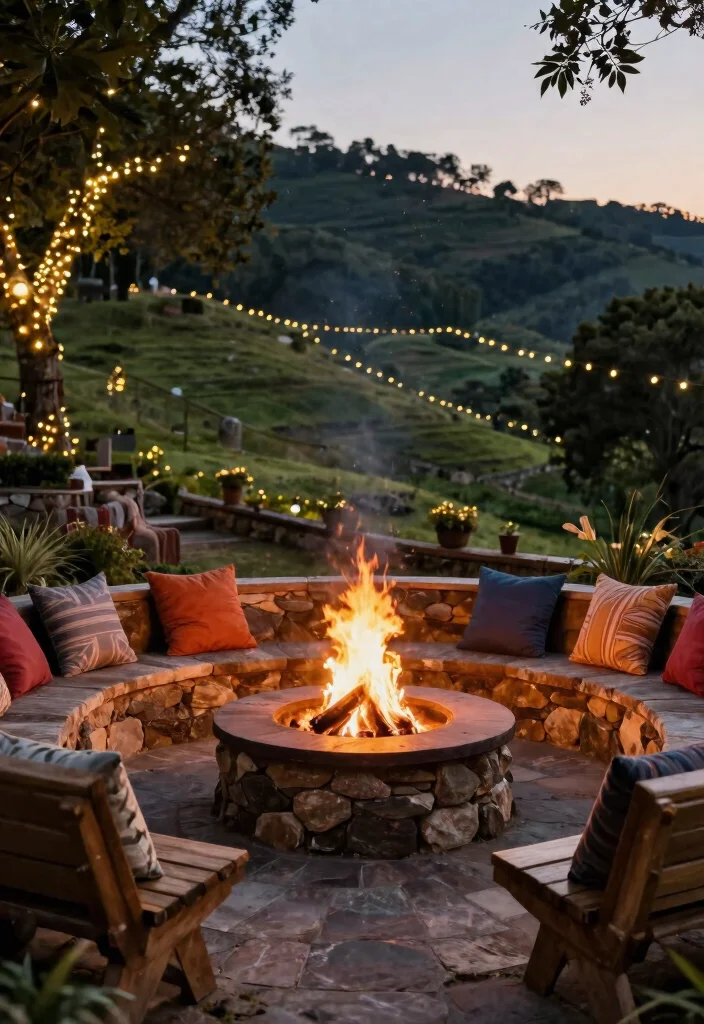 15 Clever Hillside Landscaping Ideas That'll Transform Your Slopes Into a Stunning Oasis! - 10. Outdoor Fire Pits 1