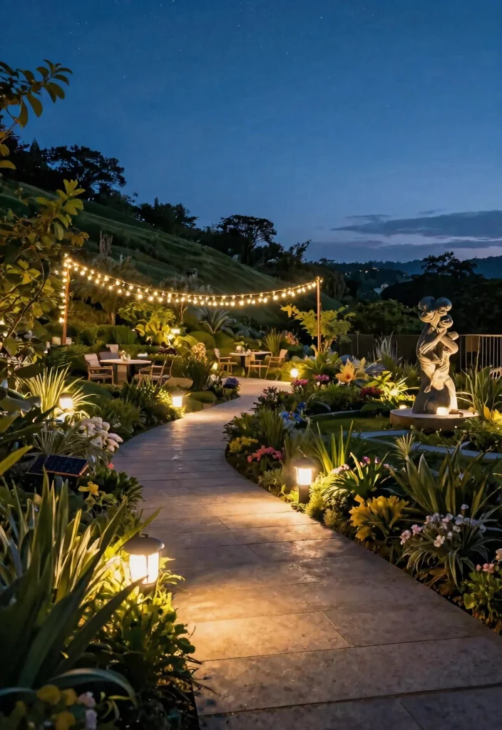 15 Clever Hillside Landscaping Ideas That'll Transform Your Slopes Into a Stunning Oasis! - 15. Outdoor Lighting 1