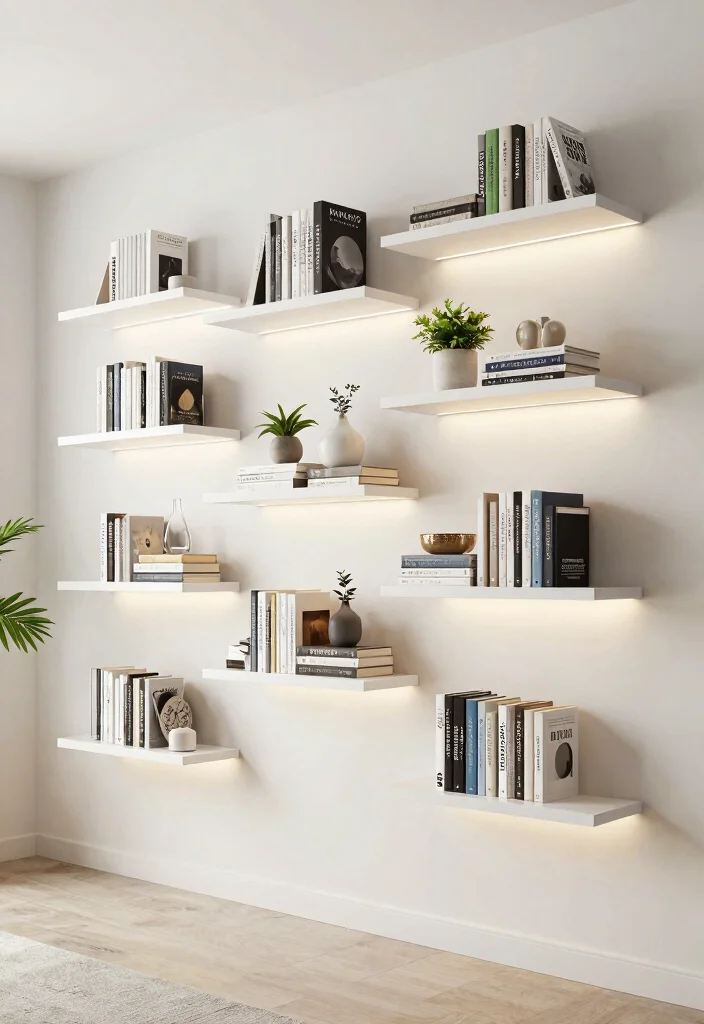 15 Cozy Living Room Library Ideas That'll Make You Want to Curl Up with a Book! 11 15 Cozy Living Room Library Ideas That'll Make You Want to Curl Up with a Book! - 10. Wall-Mounted Storage 1