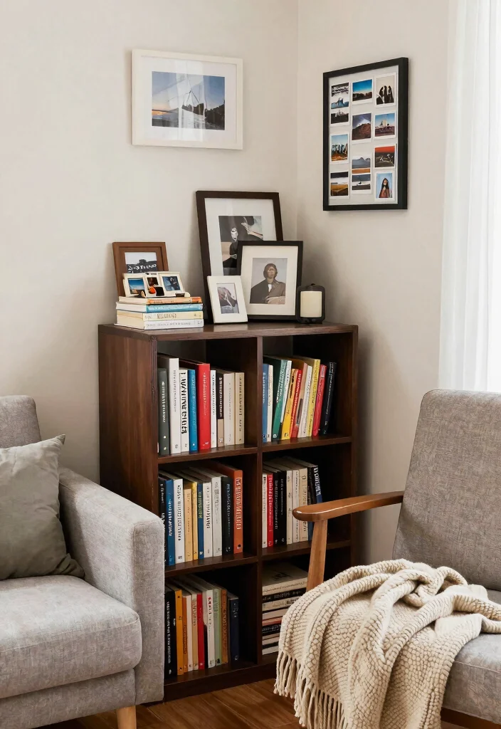 15 Cozy Living Room Library Ideas That'll Make You Want to Curl Up with a Book! 14 15 Cozy Living Room Library Ideas That'll Make You Want to Curl Up with a Book! - 13. Personal Library Corner 1