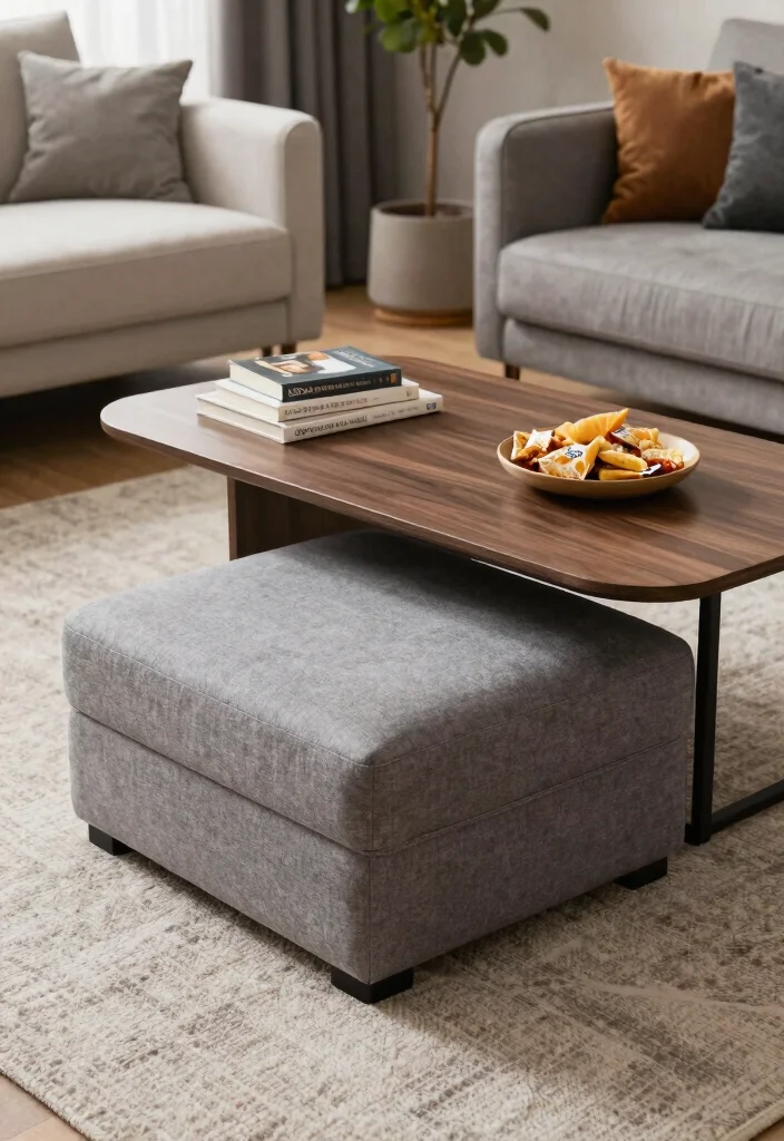 15 Cozy Living Room Library Ideas That'll Make You Want to Curl Up with a Book! 9 15 Cozy Living Room Library Ideas That'll Make You Want to Curl Up with a Book! - 8. Multi-Functional Furniture 1