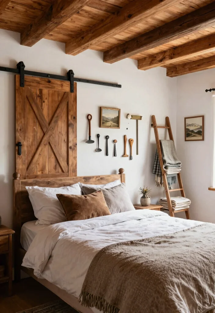 15 Farmhouse Bedroom Ideas That'll Make You Want to Snuggle Up All Day! - 4. Rustic Decor Accents 1