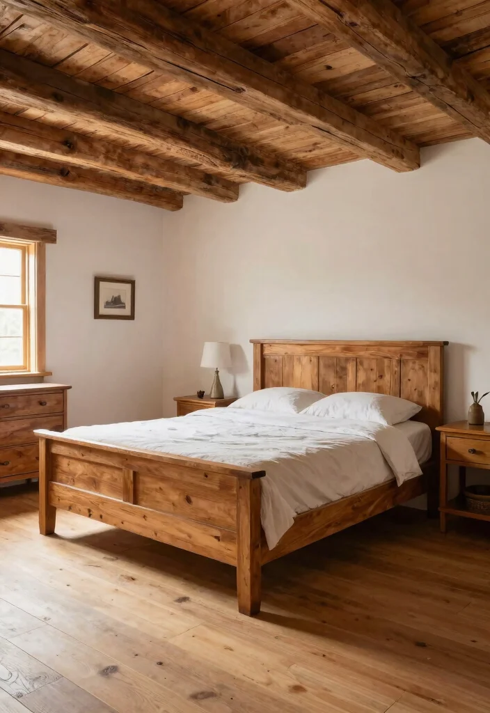 15 Farmhouse Bedroom Ideas That'll Make You Want to Snuggle Up All Day! - 7. Warmth of Wood 1