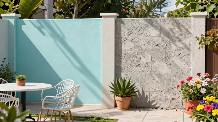 15+ Genius Concrete Fence Wall Designs That'll Make Your Neighbors Green with Envy!