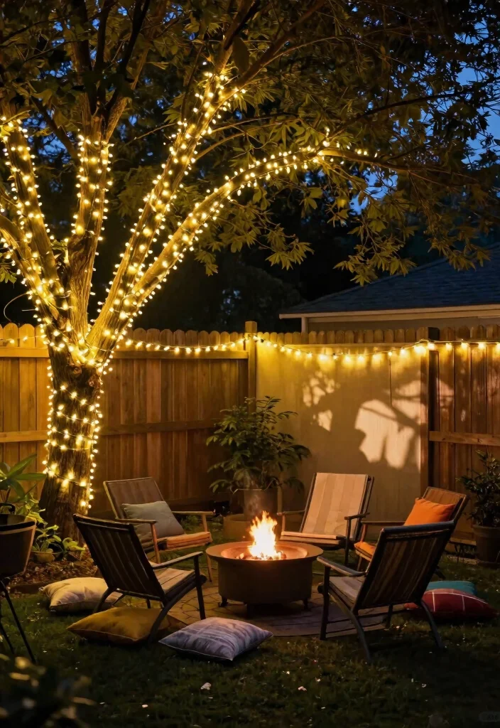 15 Genius Renter Friendly Backyard Ideas That'll Make You Say 'Wow!' - 3. Fairy Lights for Magical Evenings 1