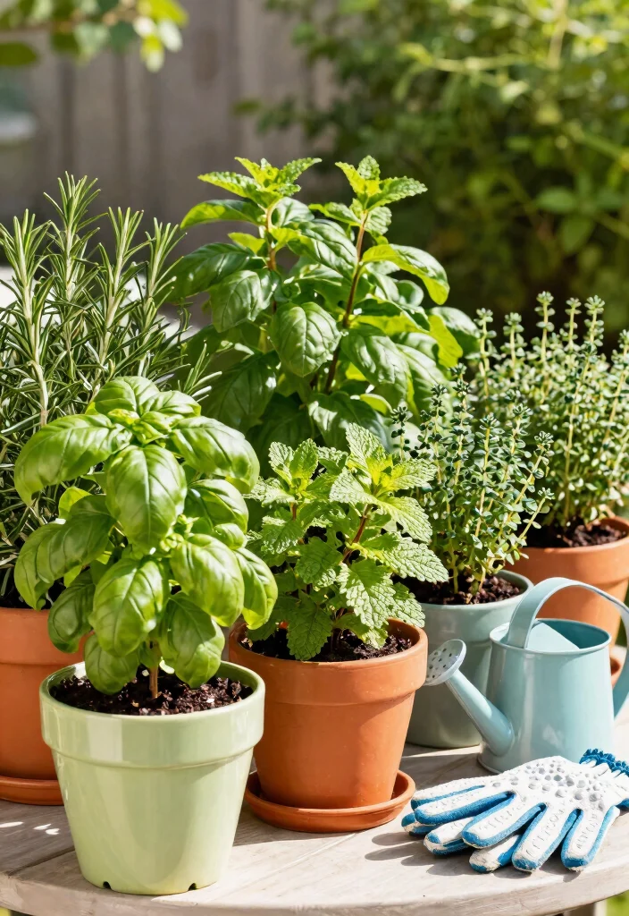 15 Genius Renter Friendly Backyard Ideas That'll Make You Say 'Wow!' - 5. Potted Herb Garden 1