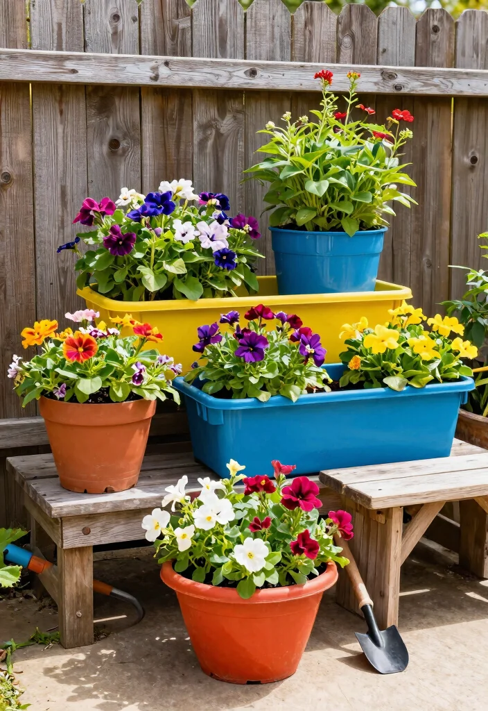 15 Genius Renter Friendly Backyard Ideas That'll Make You Say 'Wow!' - 7. Colorful Planters 1