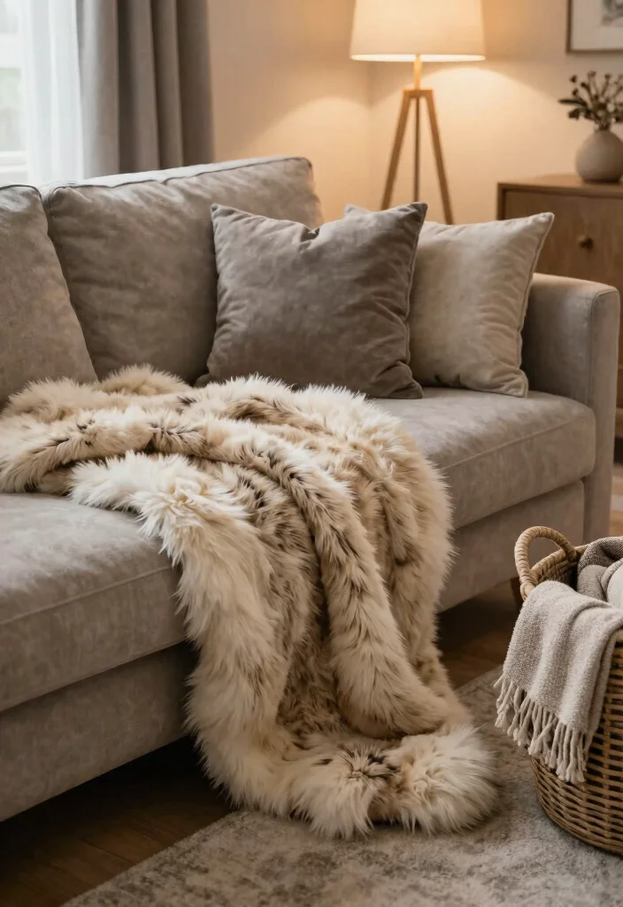 15 Glam Living Room Ideas That Will Transform Your Space Into a Chic Retreat! - 10. Cozy Throw Blankets 1
