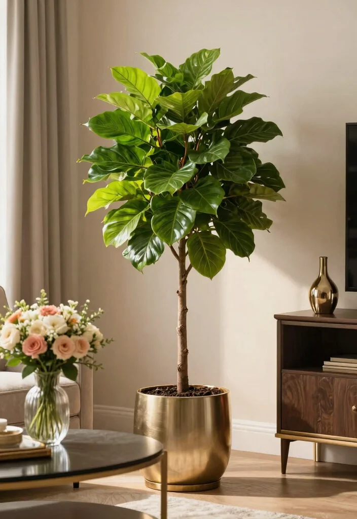 15 Glam Living Room Ideas That Will Transform Your Space Into a Chic Retreat! - 13. A Touch of Nature 1