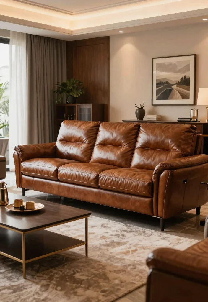 15 High Sofas for the Elderly That Redefine Comfort (You Won't Believe #8!) 37 15 High Sofas for the Elderly That Redefine Comfort (You Won't Believe #8!) - 6. The Luxe Leather Showstopper 1
