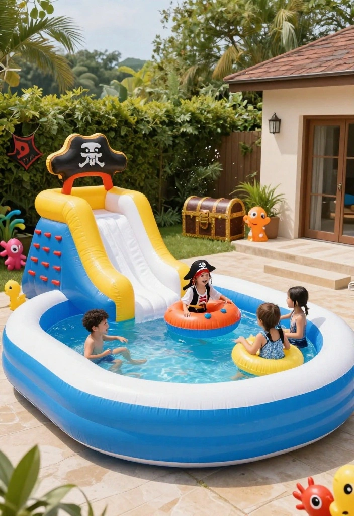 Backyard Inflatable Pool Ideas / 15+ Inflatable Pool Concepts That'll Make Your Backyard the Ultimate Summer Paradise! - 4. Kids Adventure Pool 1