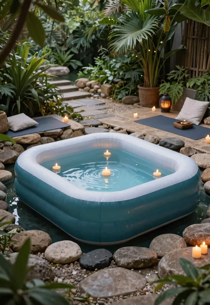 15+ Inflatable Pool Concepts That'll Make Your Backyard the Ultimate Summer Paradise! - 6. Zen Escape Pool 1