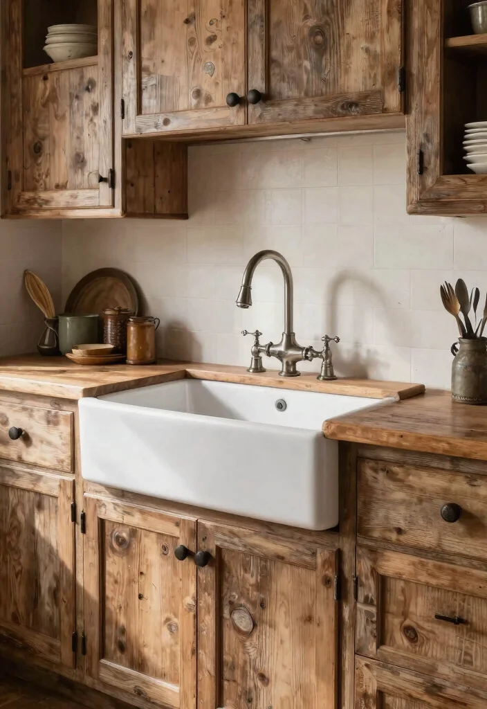 15+ Irresistible Primitive Kitchen Ideas That'll Bring Rustic Charm to Your Home! - 11. Farmhouse Sink for Practical Elegance 1