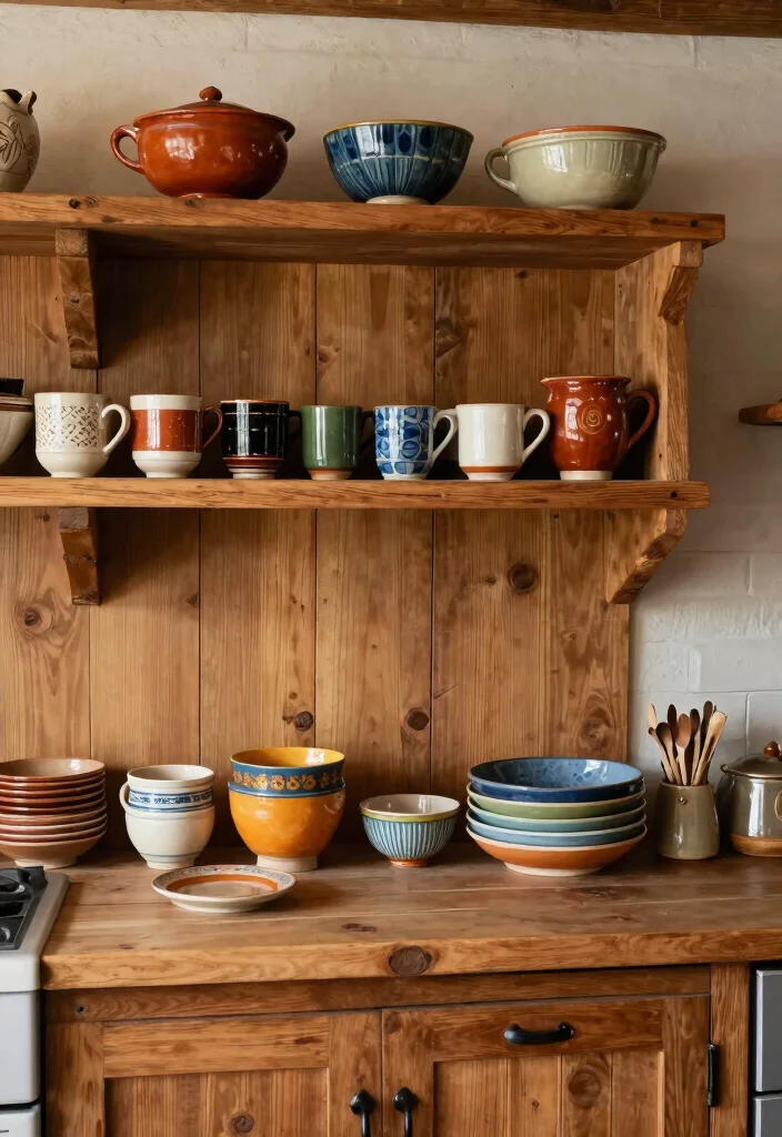 15+ Irresistible Primitive Kitchen Ideas That'll Bring Rustic Charm to Your Home! - 14. Handmade Pottery and Ceramics 1