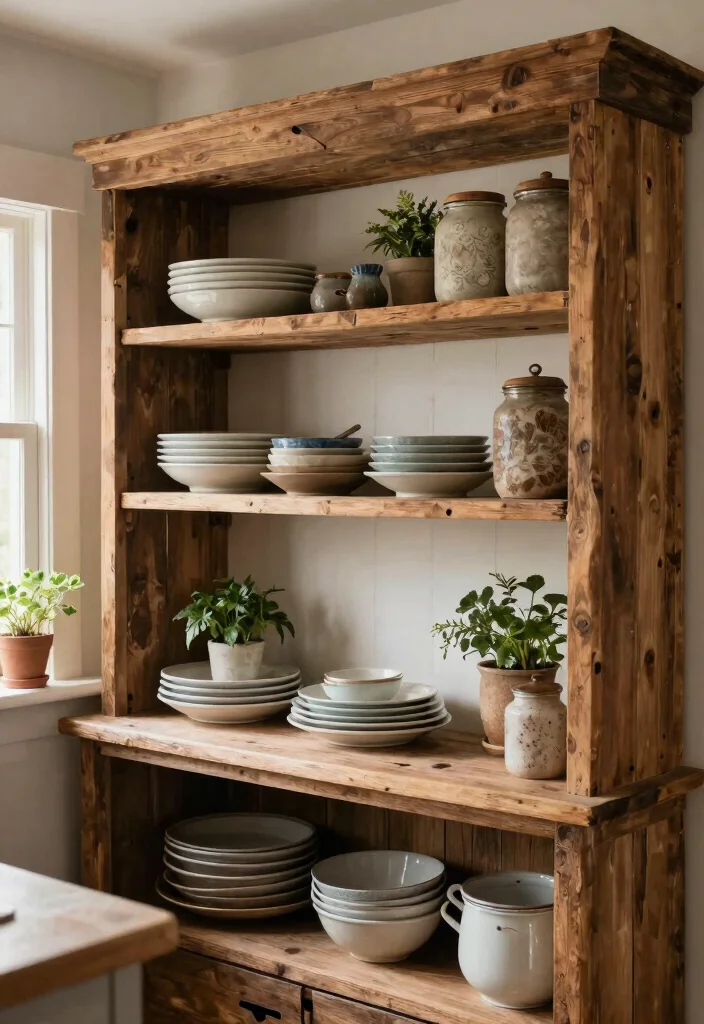 15+ Irresistible Primitive Kitchen Ideas That'll Bring Rustic Charm to Your Home! - 3. Open Shelving for Rustic Appeal 1