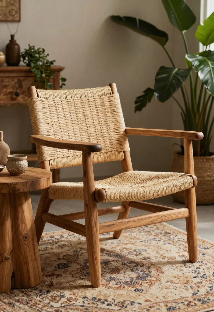 15 Modern Accent Chairs for Small Spaces That Will Transform Your Home! - 11. Natural Materials 1