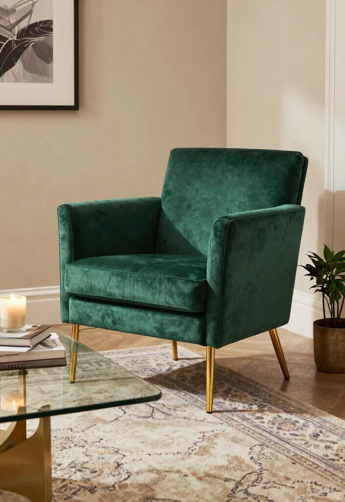 15 Modern Accent Chairs for Small Spaces That Will Transform Your Home! - 2. Cozy Velvet Touch 1