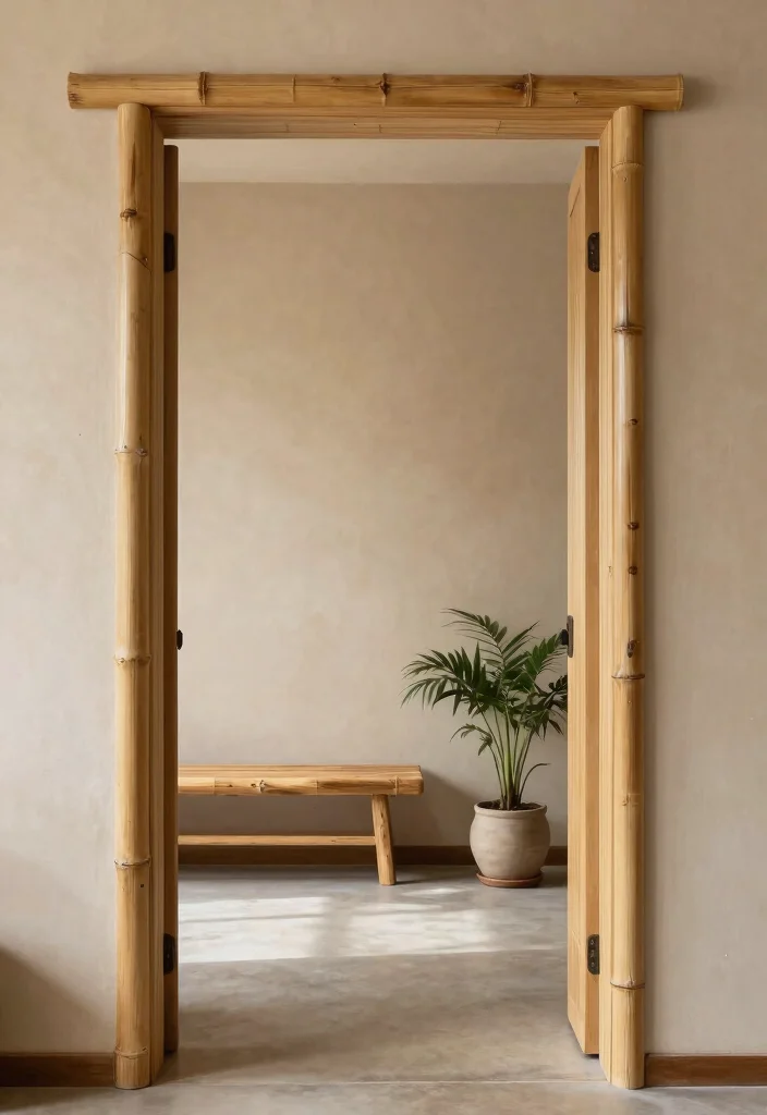 15 Modern Minimalist Door Trim Ideas That'll Make Your Home Shine! 16 15 Modern Minimalist Door Trim Ideas That'll Make Your Home Shine! - 15. Eco-Friendly Bamboo Trim 1
