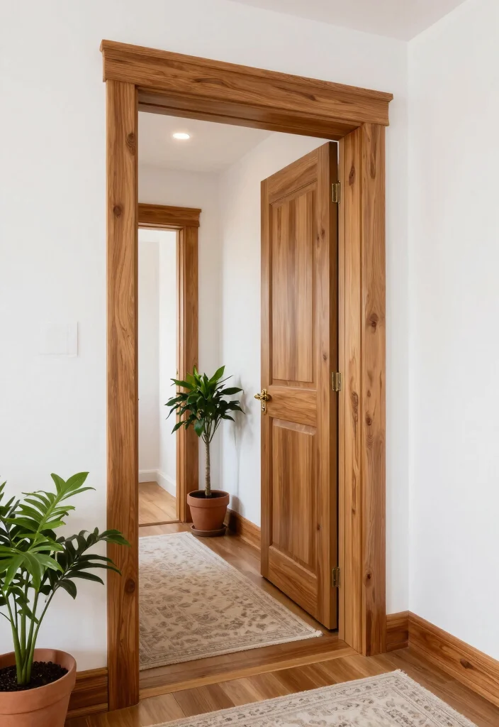 15 Modern Minimalist Door Trim Ideas That'll Make Your Home Shine! 3 15 Modern Minimalist Door Trim Ideas That'll Make Your Home Shine! - 2. Natural Wood Trim 1