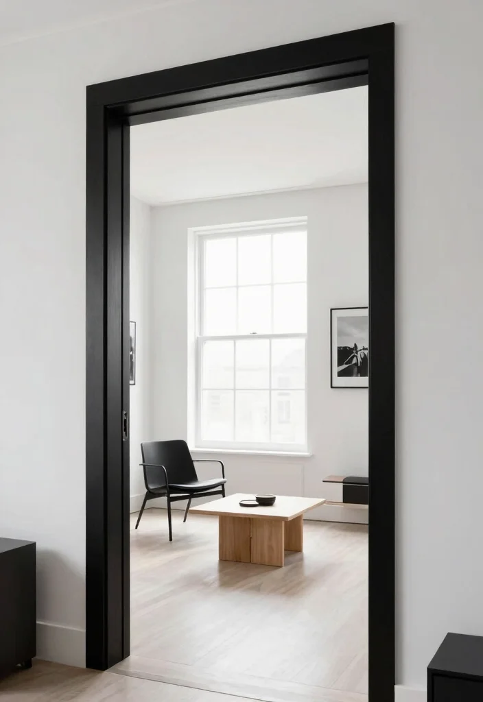 15 Modern Minimalist Door Trim Ideas That'll Make Your Home Shine! 4 15 Modern Minimalist Door Trim Ideas That'll Make Your Home Shine! - 3. Bold Black Trim 1