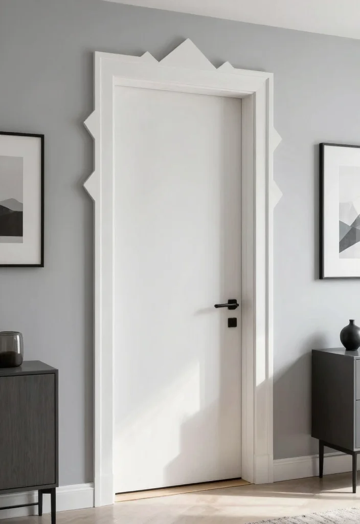 15 Modern Minimalist Door Trim Ideas That'll Make Your Home Shine! 8 15 Modern Minimalist Door Trim Ideas That'll Make Your Home Shine! - 7. Geometric Cut-Out Trim 1