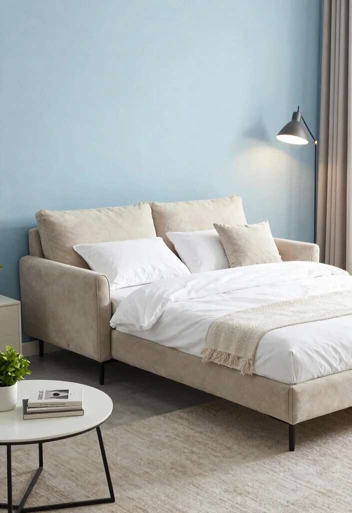 15 Modern Sofa Concepts for Small Apartments That'll Transform Your Living Space! - 1. Sofa Bed Magic 1