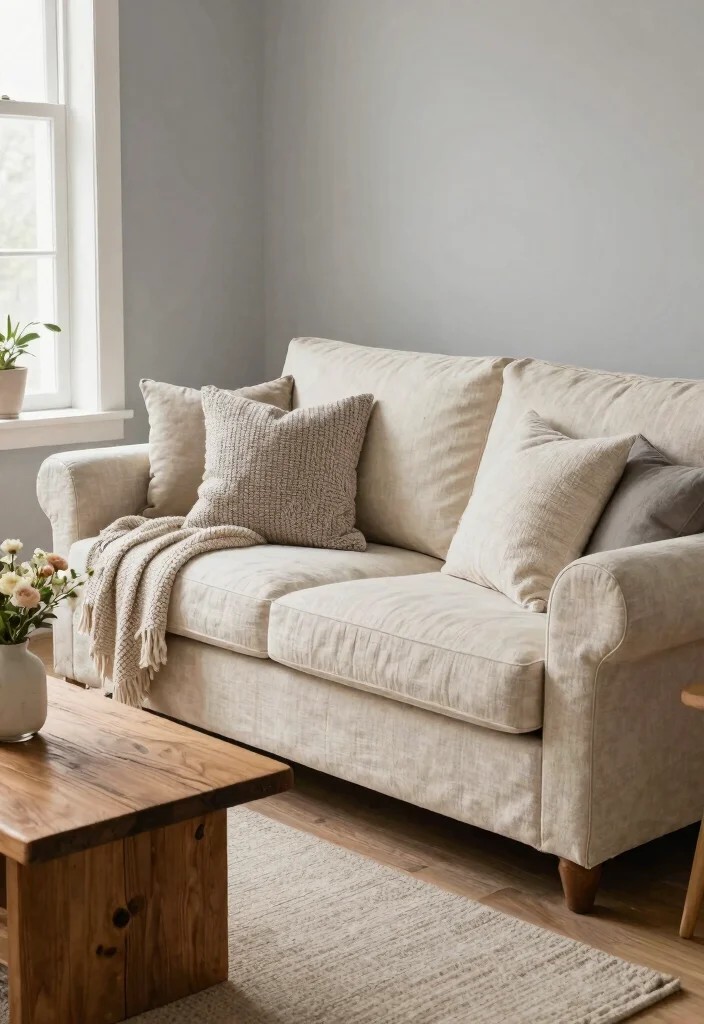 15 Modern Sofa Concepts for Small Apartments That'll Transform Your Living Space! - 10. Textured Fabrics 1