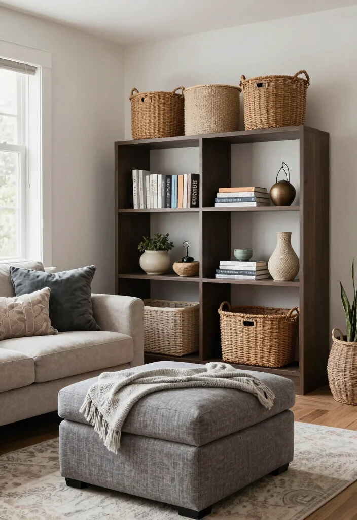 15 NYC Living Room Hacks Under $100 That Will Blow Your Mind! 🏙️✨ - 10. Clever Storage Solutions 1