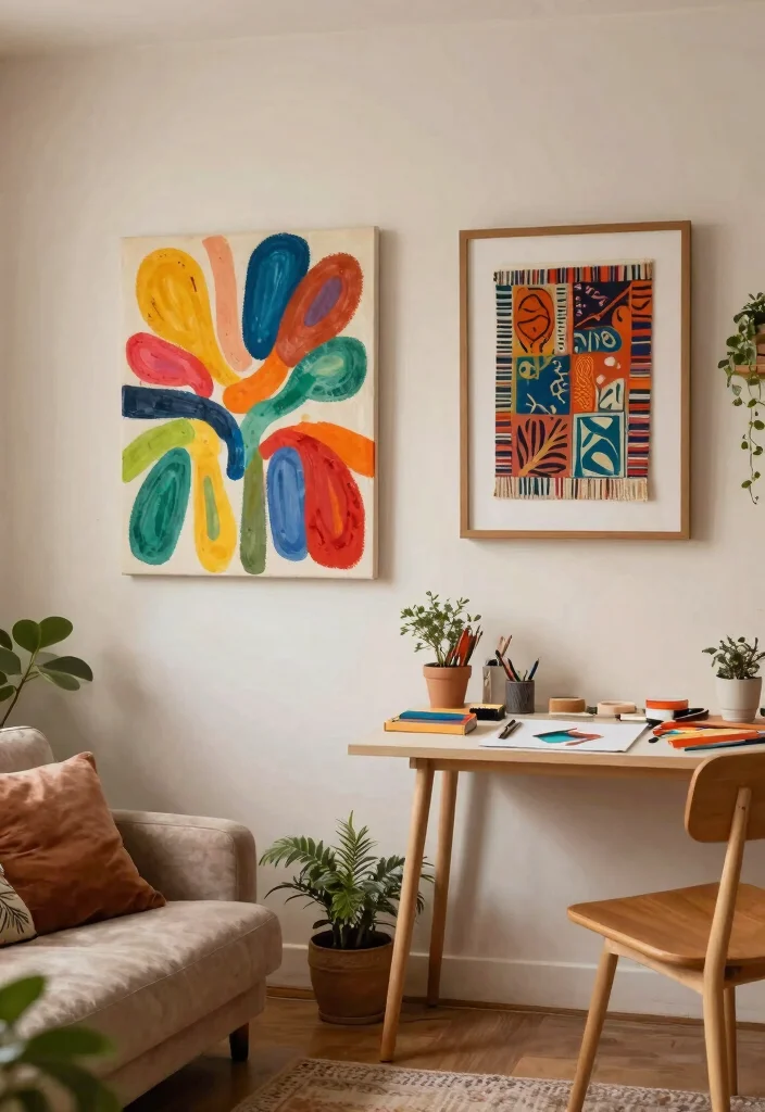 15 NYC Living Room Hacks Under $100 That Will Blow Your Mind! 🏙️✨ - 4. DIY Art Projects 1
