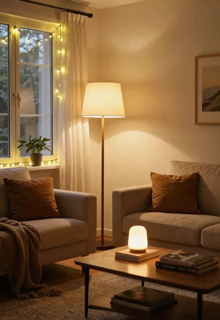 15 NYC Living Room Hacks Under $100 That Will Blow Your Mind! 🏙️✨ - 6. Creative Lighting Solutions 1