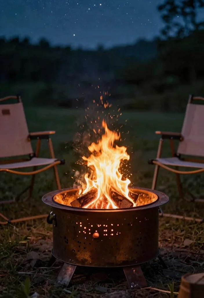 15 Rustic Fire Pit Design Ideas That'll Make Your Backyard the Coziest Spot Ever! - 15. Portable Fire Pit 1
