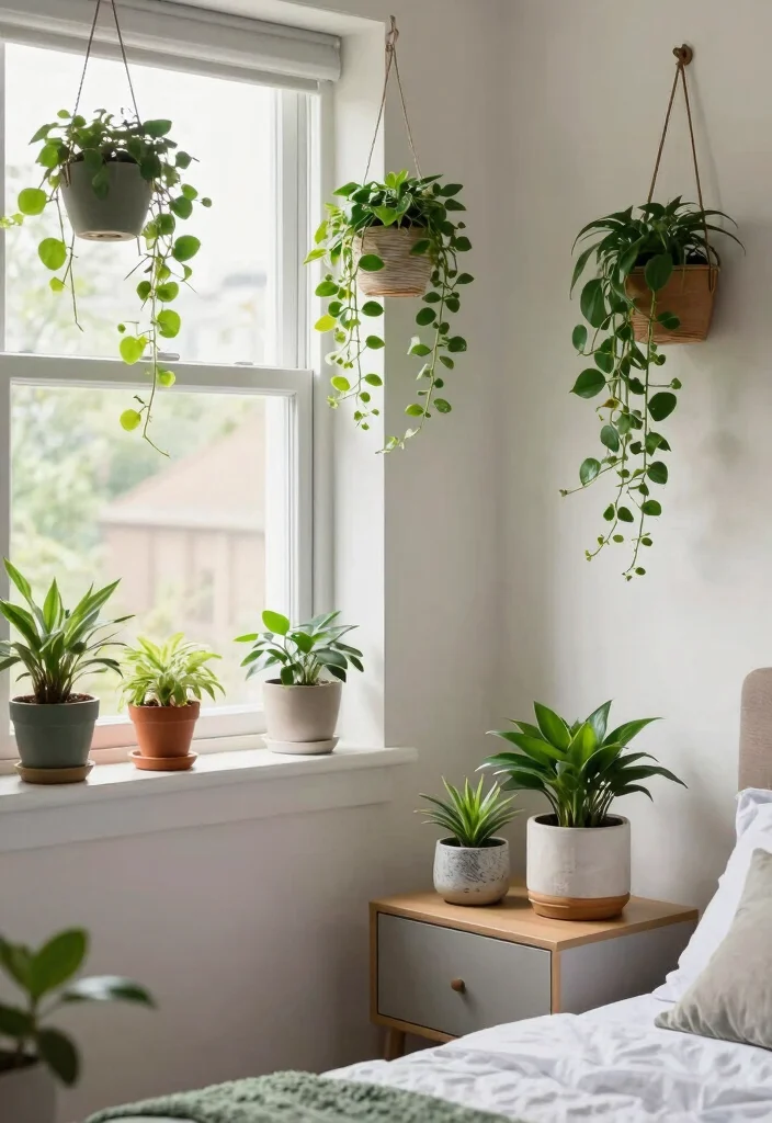 15+ Small Bedroom Layout Ideas That'll Maximize Your Space and Style! 60 15+ Small Bedroom Layout Ideas That'll Maximize Your Space and Style! - 15. Lively Plants 1