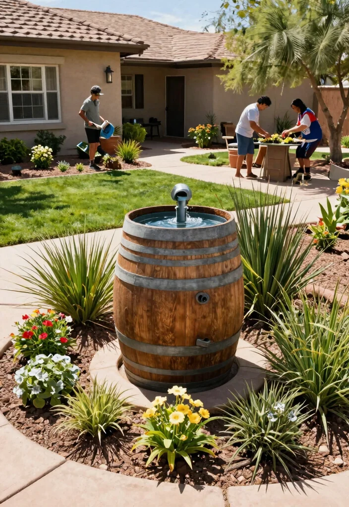 15 Stunning Arizona Front Yard Landscaping Ideas That Are Beautifully Sustainable! - 3. Rainwater Harvesting: Eco-Friendly Solutions 1