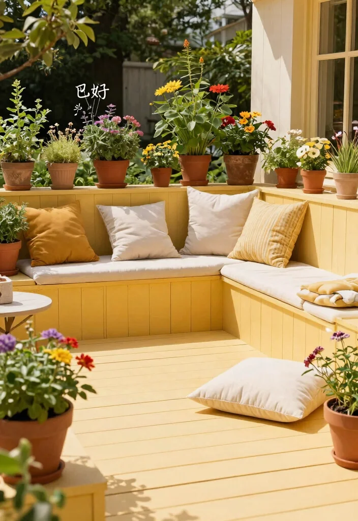15+ Stunning Deck Color Ideas That Will Transform Your Outdoor Space (You Won't Believe #7!) - 14. Warm Honey Yellow 1