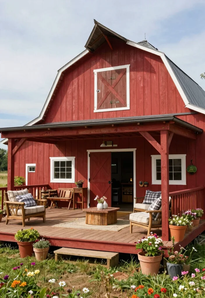 15+ Stunning Deck Color Ideas That Will Transform Your Outdoor Space (You Won't Believe #7!) - 9. Rustic Barn Red 1