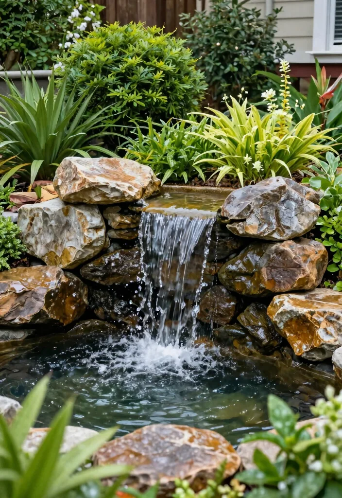 15 Stunning Front Yard Retaining Wall Ideas That Will Transform Your Curb Appeal Forever! - 14. Water Feature Retaining Walls 1