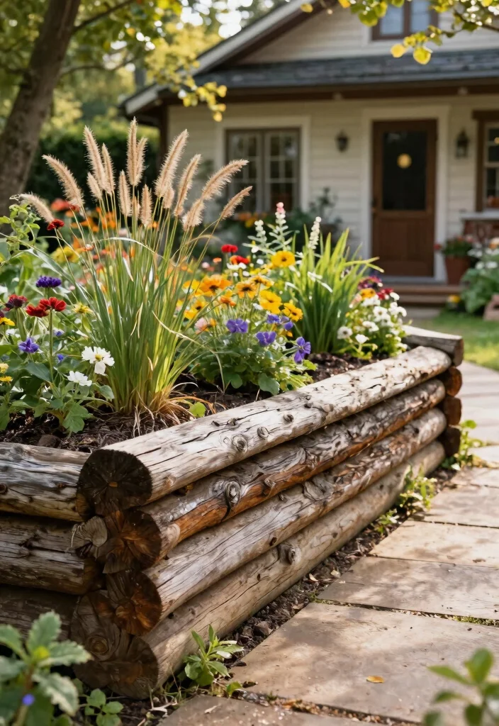 15 Stunning Front Yard Retaining Wall Ideas That Will Transform Your Curb Appeal Forever! - 3. Timber Retaining Walls 1